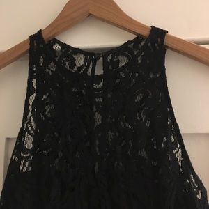 Little black dress with lace